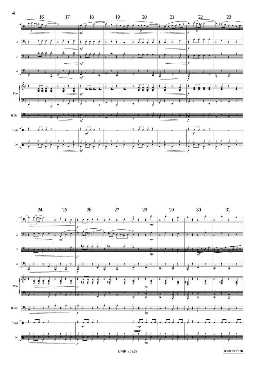 Gallito Gallito Tuba Quartet scores gallery preview page 4