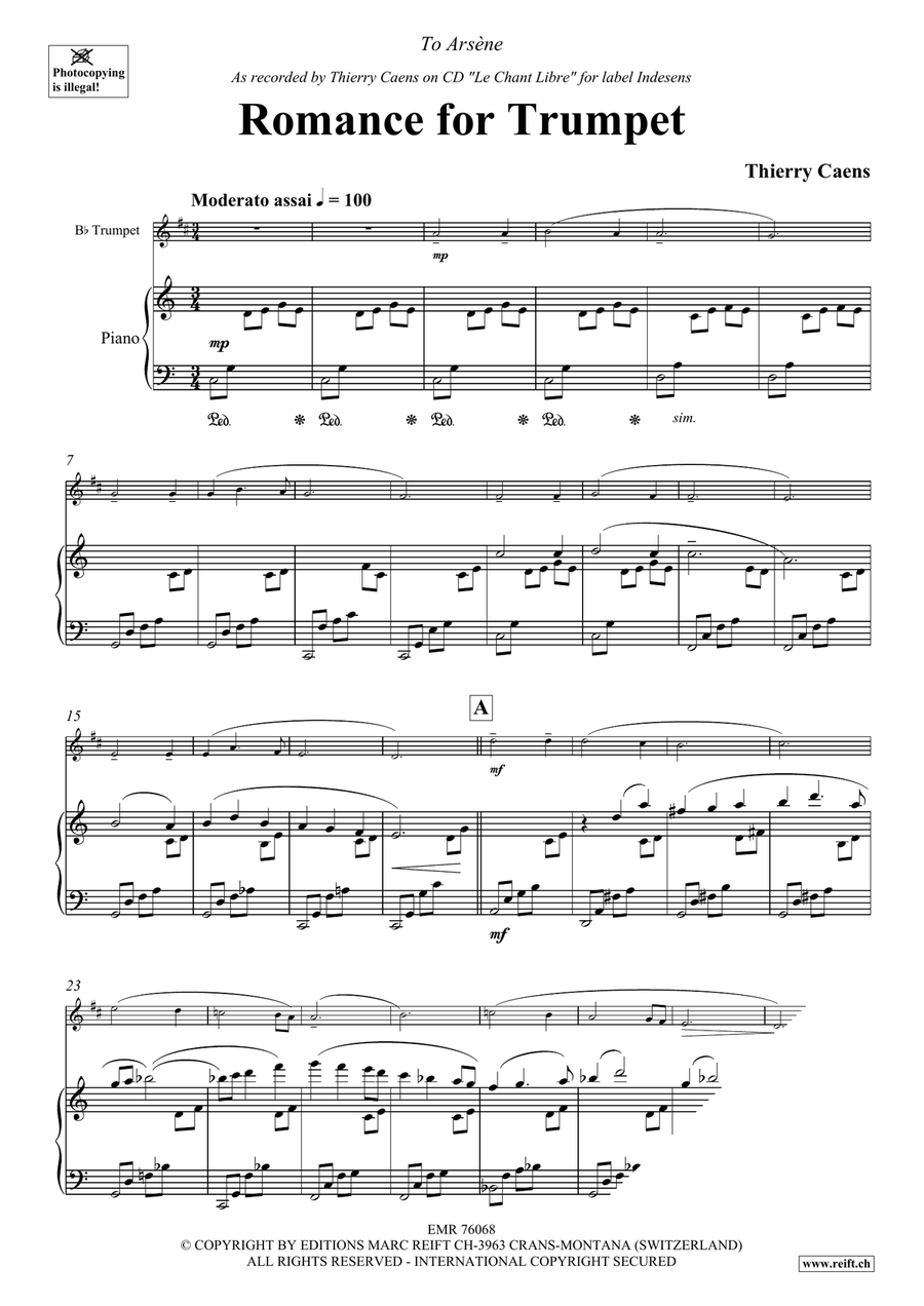 Romance for Trumpet Romance for Trumpet Trumpet Solo scores gallery preview page 3