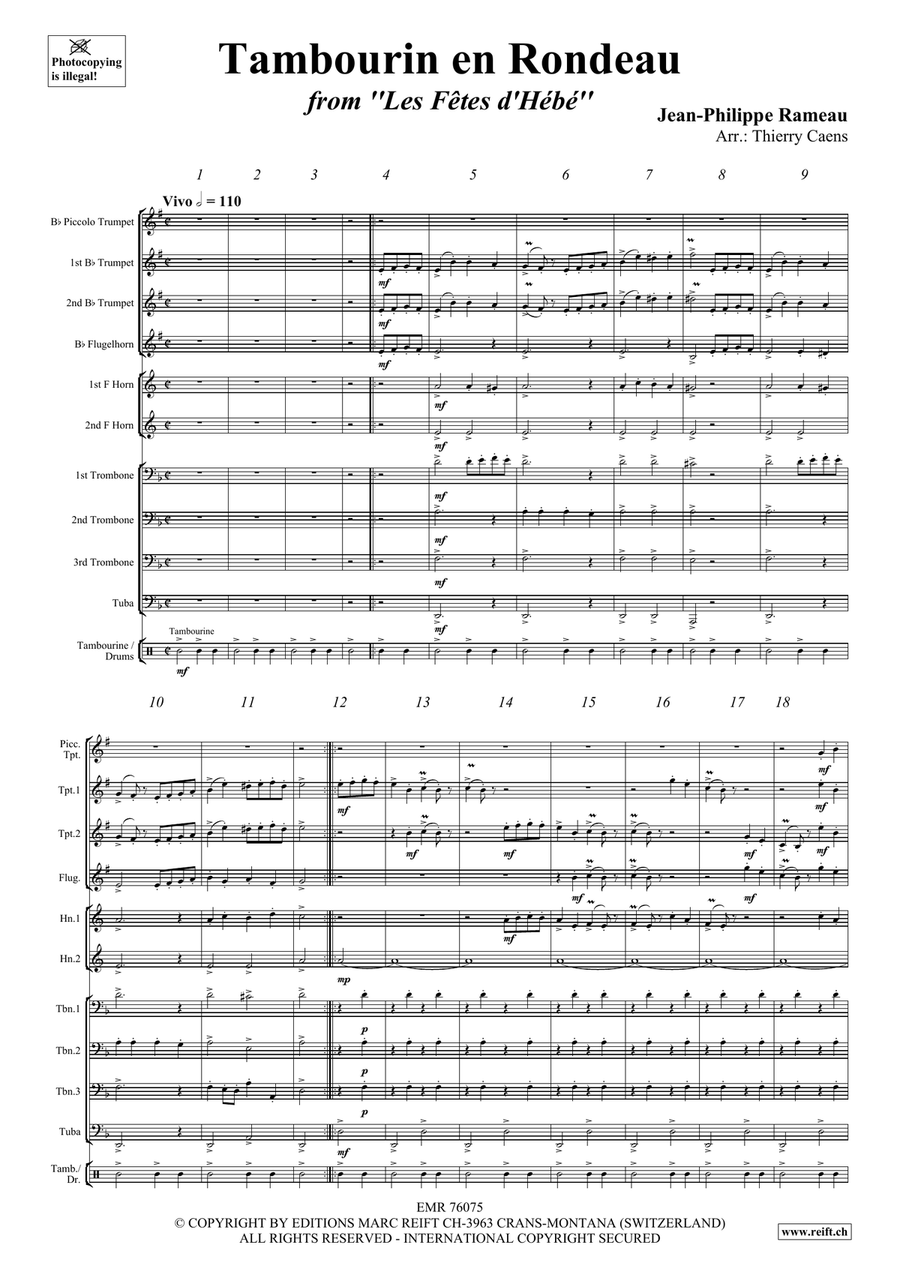 Tamourin en Rondeau Tamourin en Rondeau Drums scores gallery preview page 3