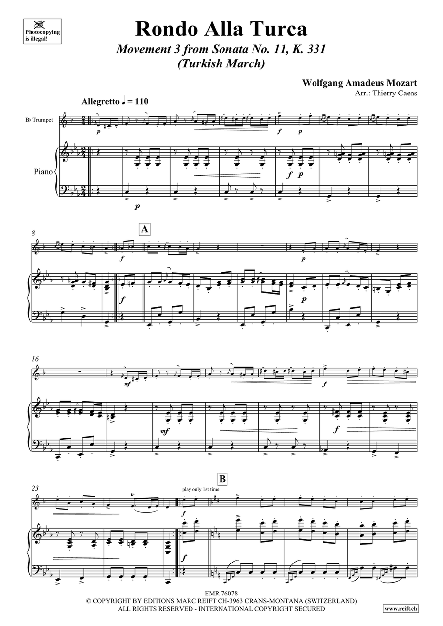 Rondo Alla Turca Rondo Alla Turca Trumpet Solo scores gallery preview page 4