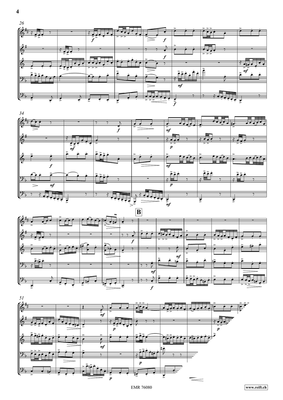 Duetto Duetto Brass Quintet scores gallery preview page 4