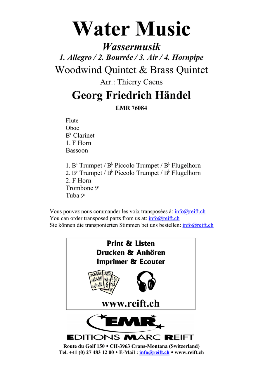 Water Music Water Music Brass Quintet scores gallery preview page 2