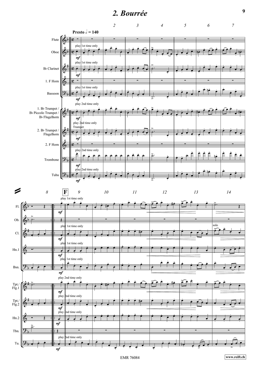 Water Music Water Music Brass Quintet scores gallery preview page 6