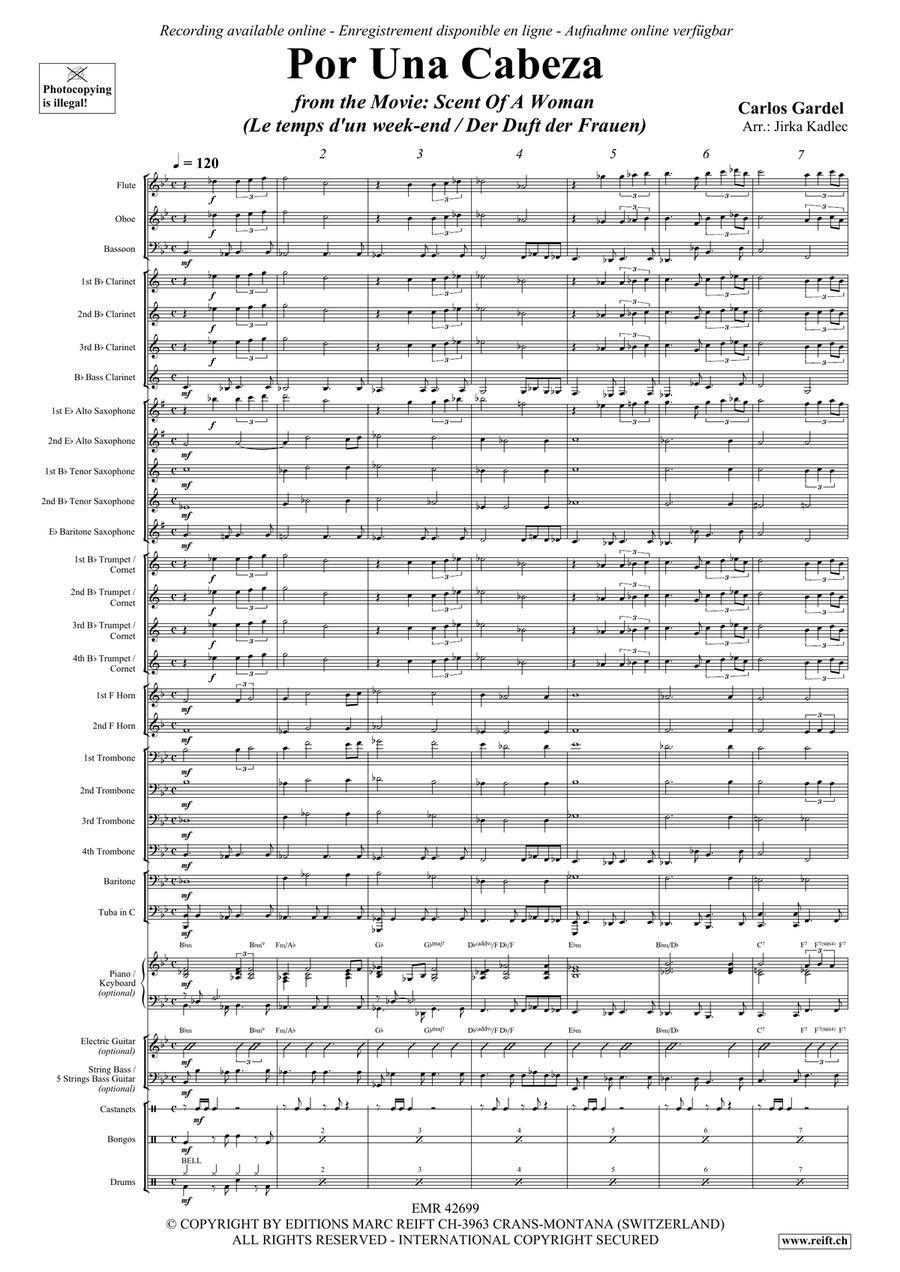 Por Una Cabeza Por Una Cabeza Concert Band scores gallery preview page 4