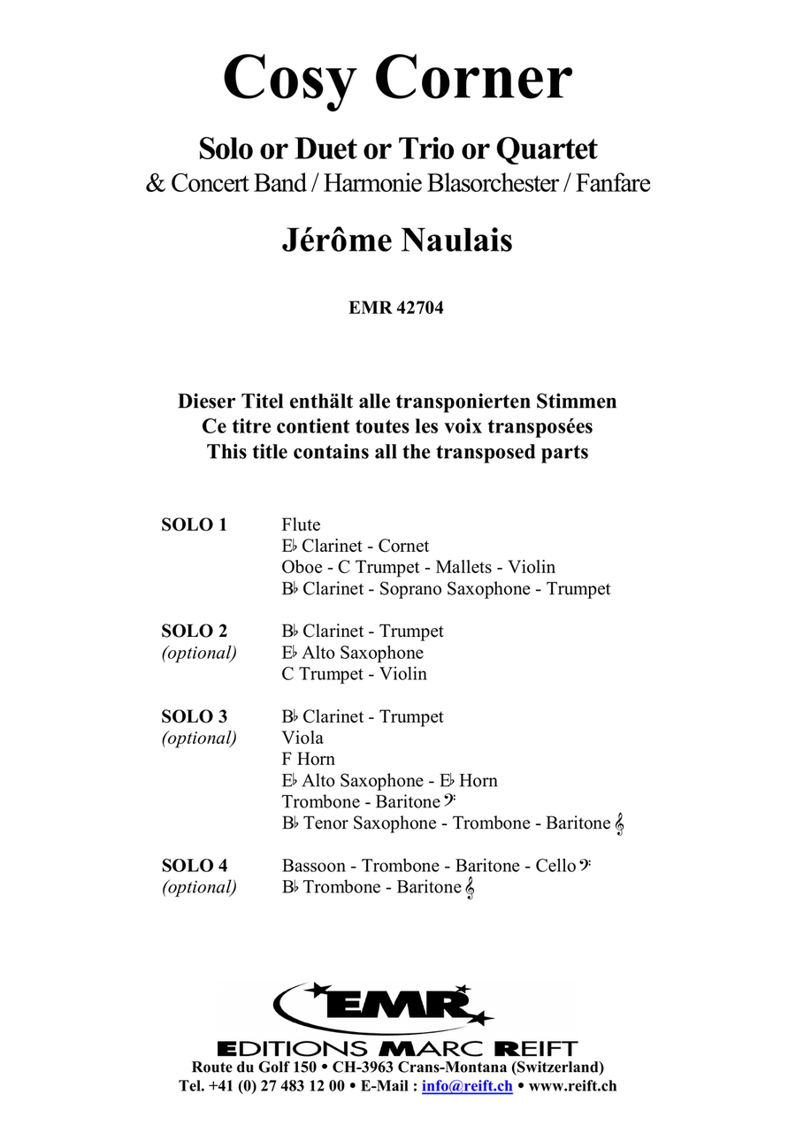 Cosy Corner Cosy Corner Concert Band scores gallery preview page 4