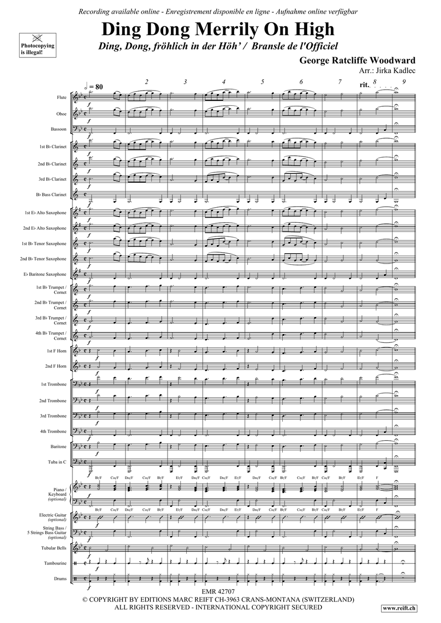 Ding Dong Merrily On High Concert Band scores gallery preview page 4