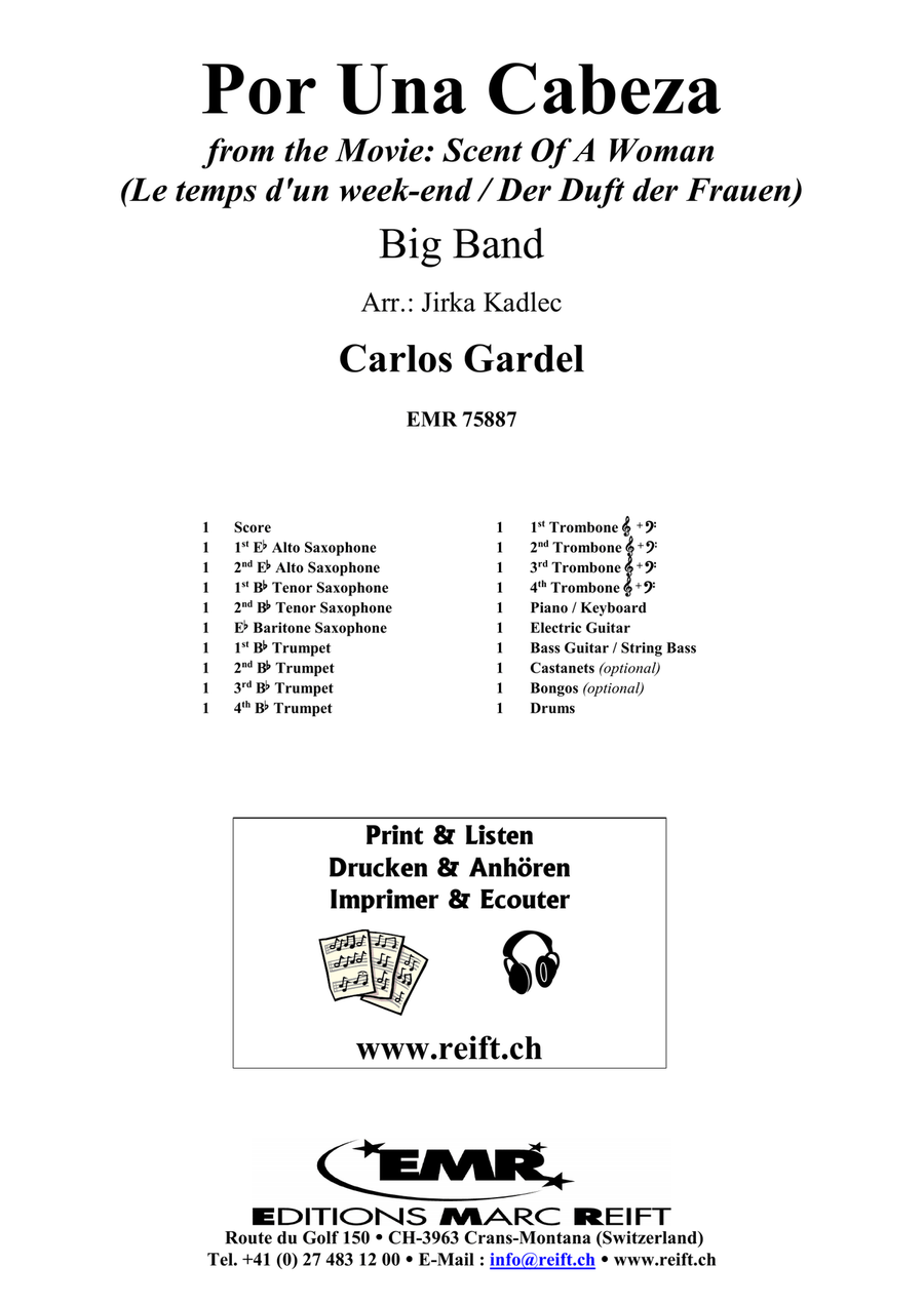 Por Una Cabeza Por Una Cabeza Big Band scores gallery preview page 2