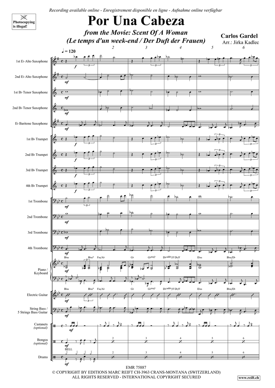 Por Una Cabeza Por Una Cabeza Big Band scores gallery preview page 4