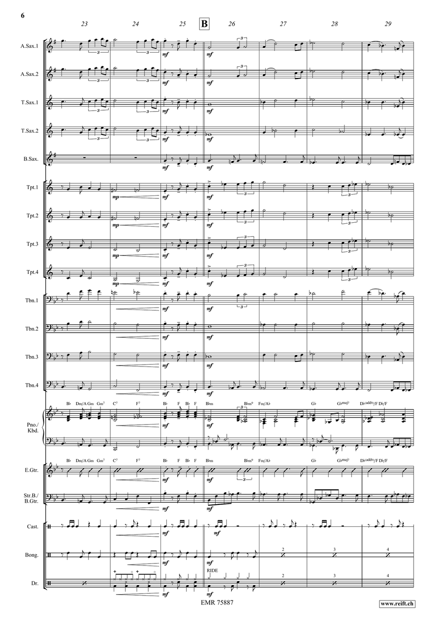 Por Una Cabeza Por Una Cabeza Big Band scores gallery preview page 7
