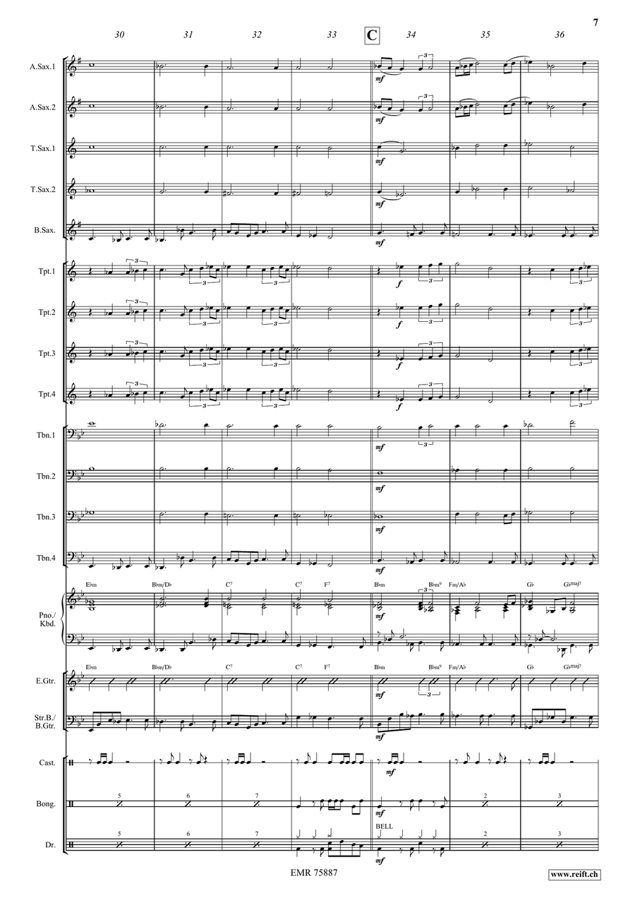 Por Una Cabeza Por Una Cabeza Big Band scores gallery preview page 8