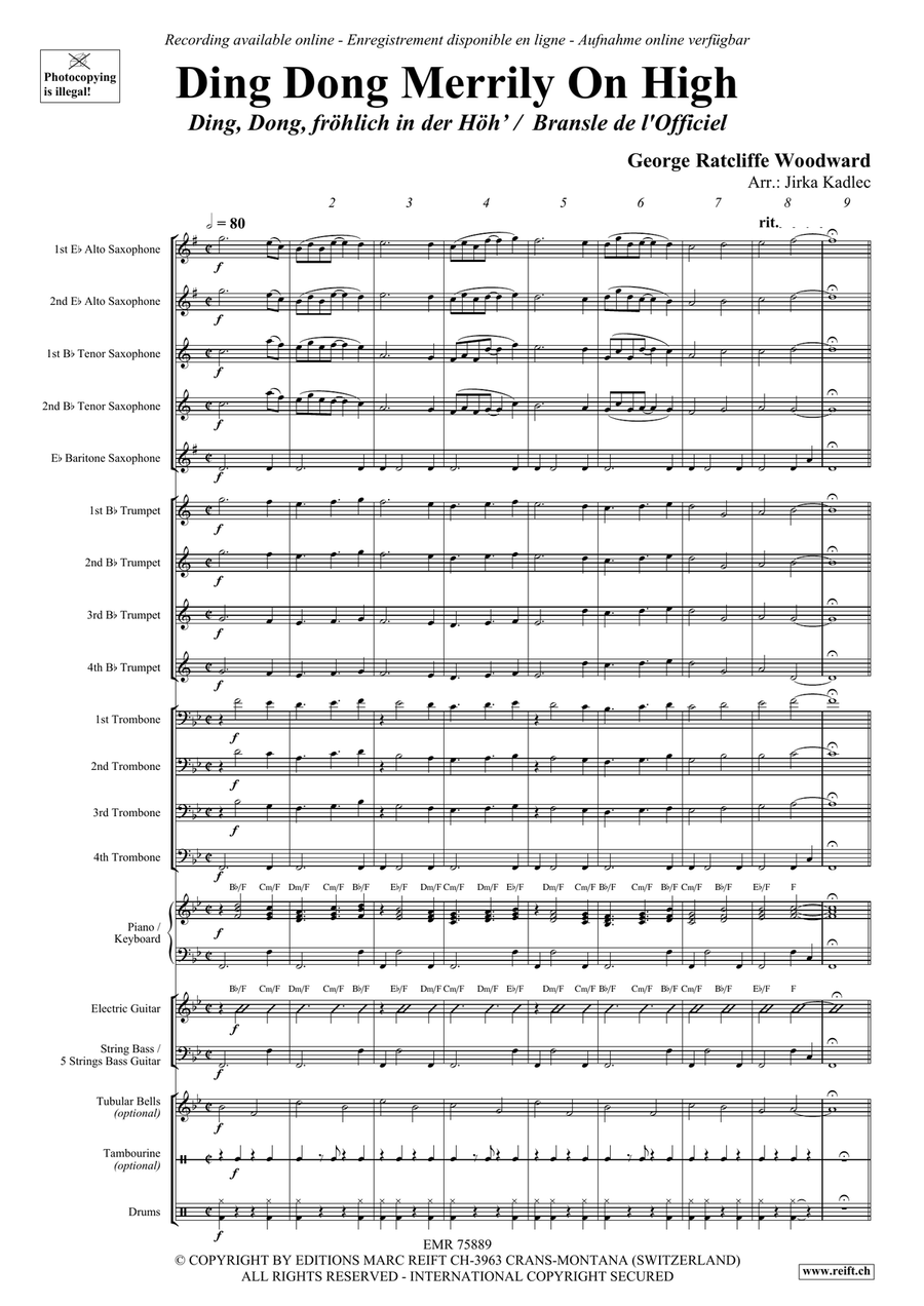 Ding Dong Merrily On High Big Band scores gallery preview page 4