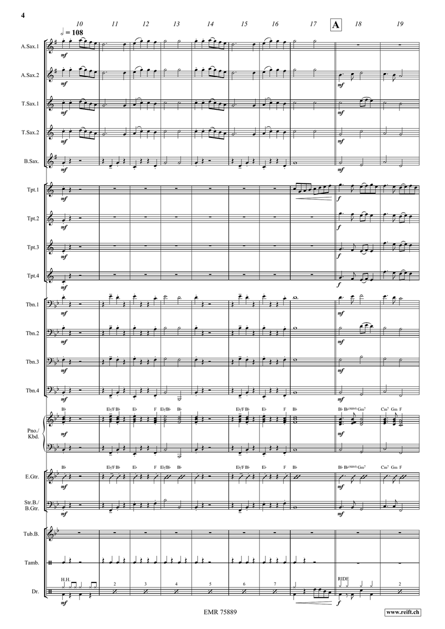 Ding Dong Merrily On High Big Band scores gallery preview page 5
