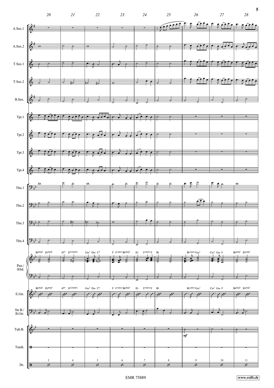 Ding Dong Merrily On High Big Band scores gallery preview page 6