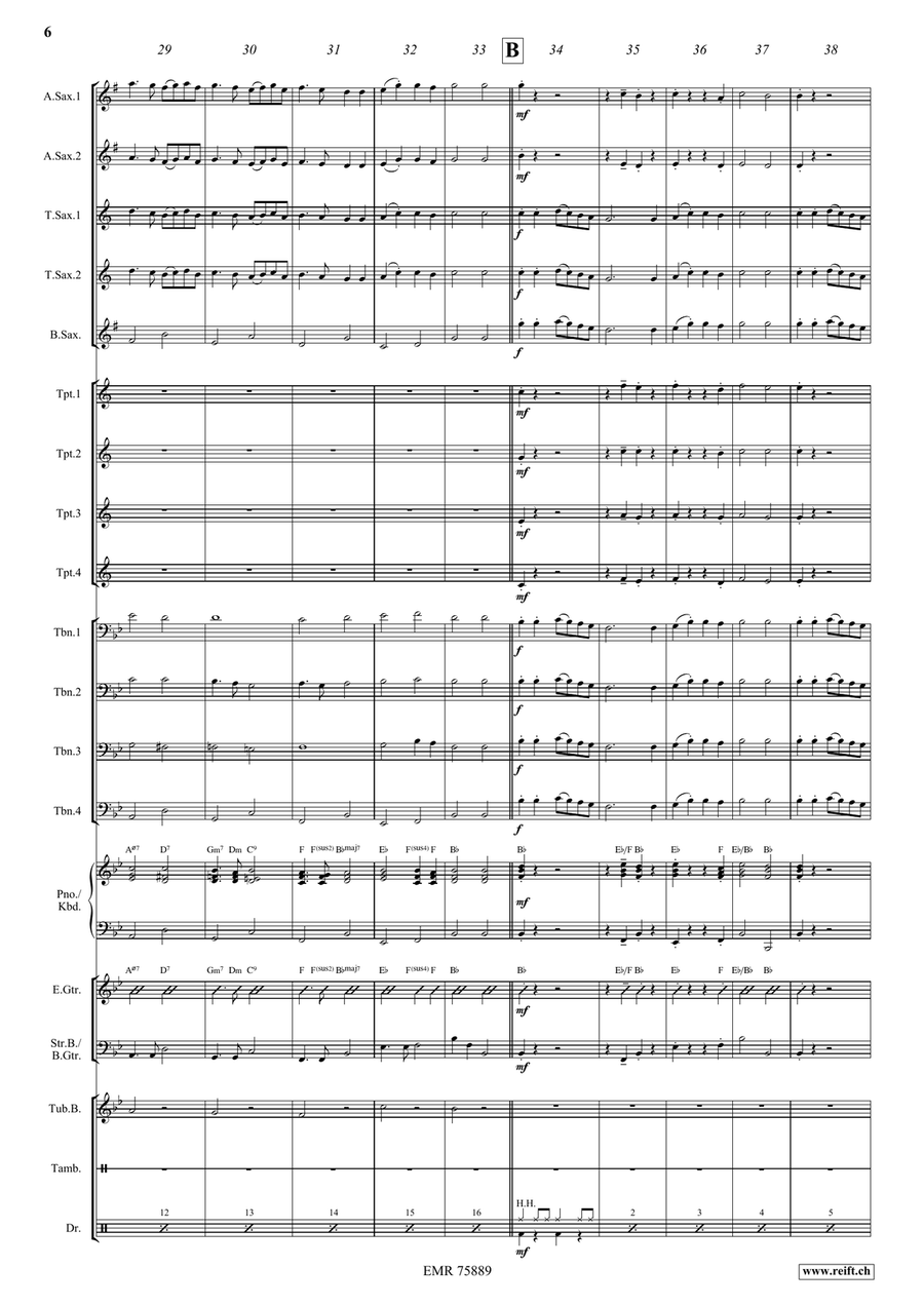 Ding Dong Merrily On High Big Band scores gallery preview page 7