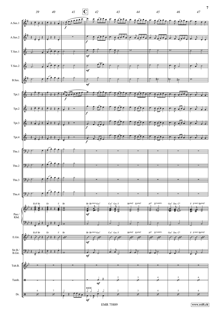 Ding Dong Merrily On High Big Band scores gallery preview page 8