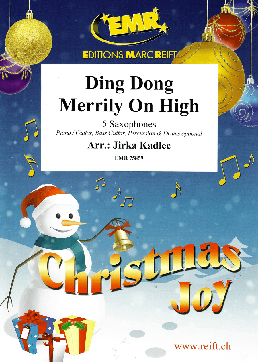 Ding Dong Merrily On High Saxophone Quintet scores gallery preview page 1