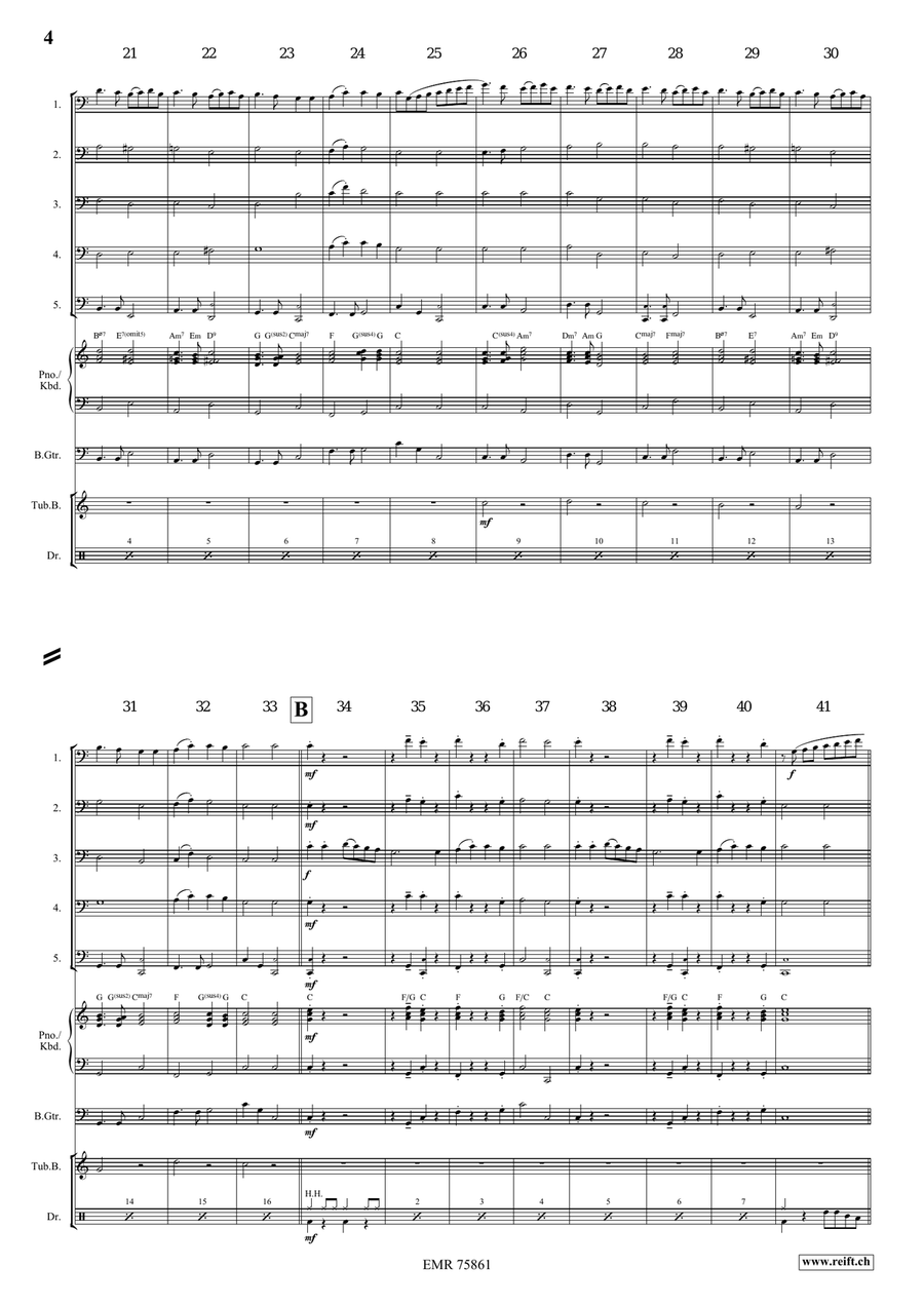 Ding Dong Merrily On High Trombone scores gallery preview page 4