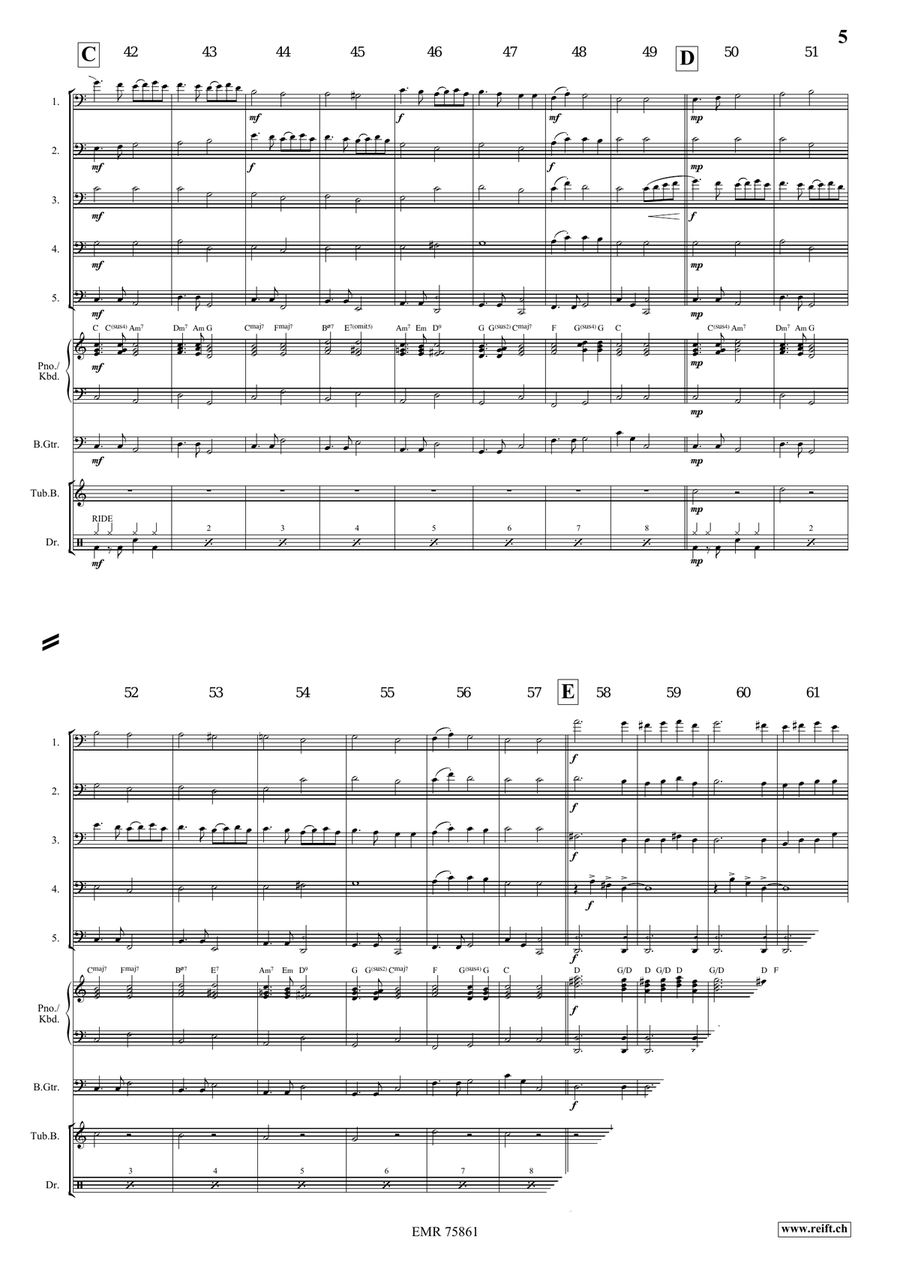 Ding Dong Merrily On High Trombone scores gallery preview page 5