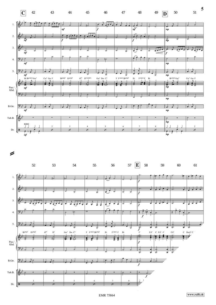 Ding Dong Merrily On High Woodwind Quintet scores gallery preview page 5