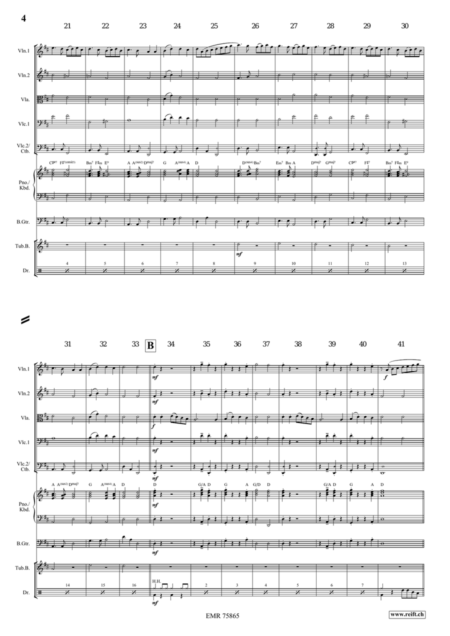 Ding Dong Merrily On High String Orchestra scores gallery preview page 4