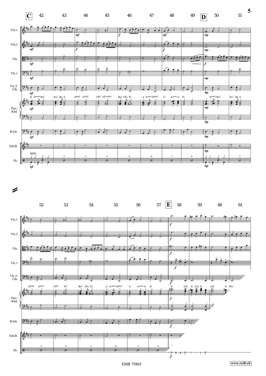 Ding Dong Merrily On High String Orchestra scores gallery preview page 5