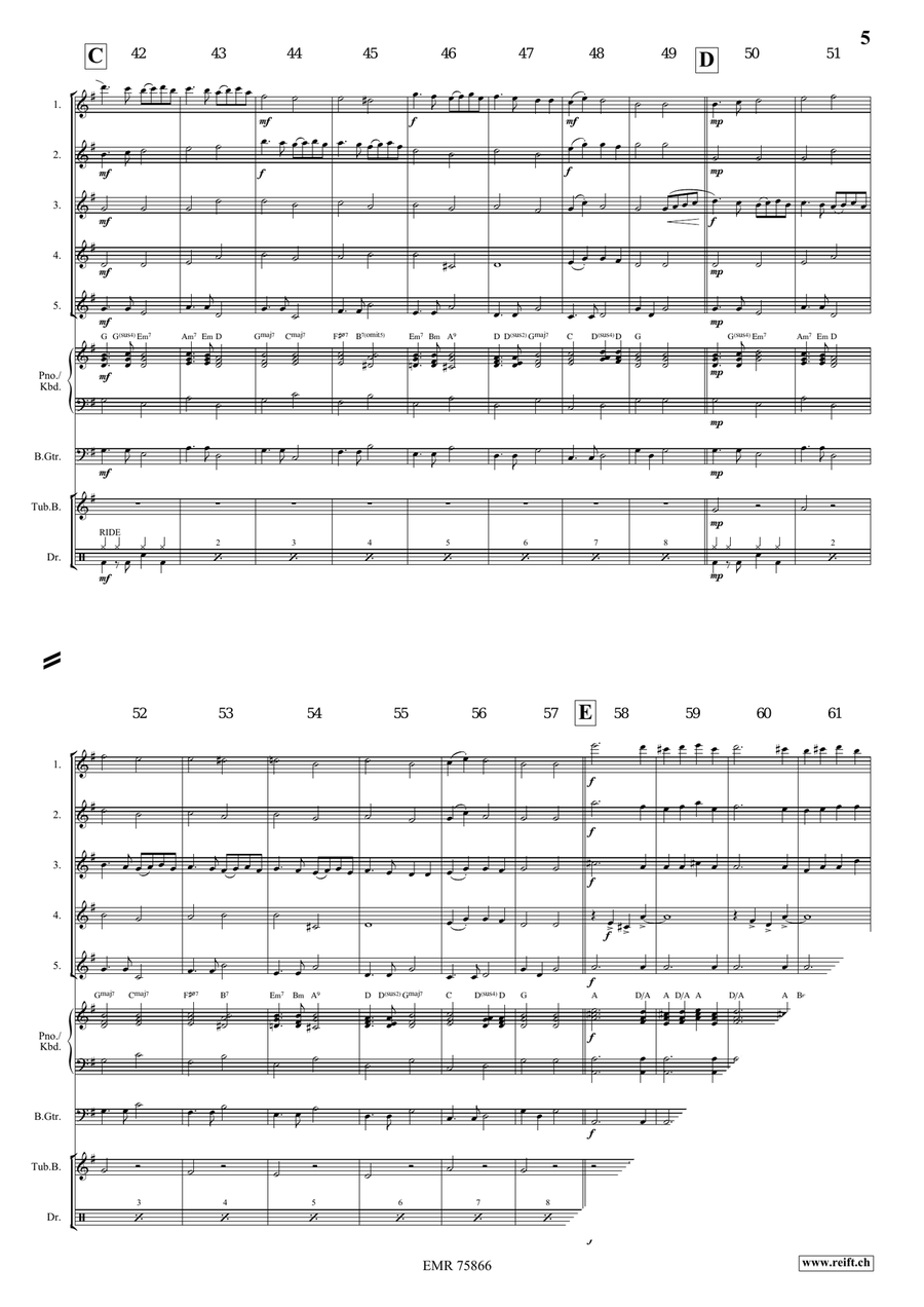 Ding Dong Merrily On High Flute scores gallery preview page 5