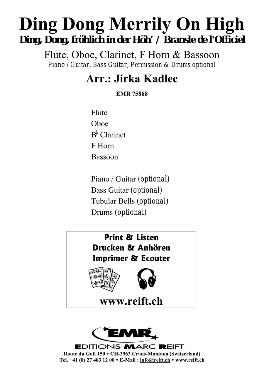 Ding Dong Merrily On High Woodwind Quintet scores gallery preview page 2