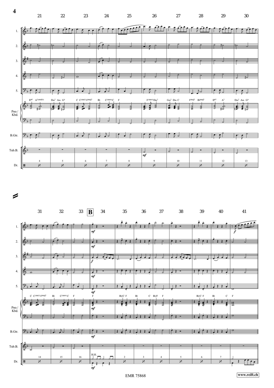 Ding Dong Merrily On High Woodwind Quintet scores gallery preview page 4