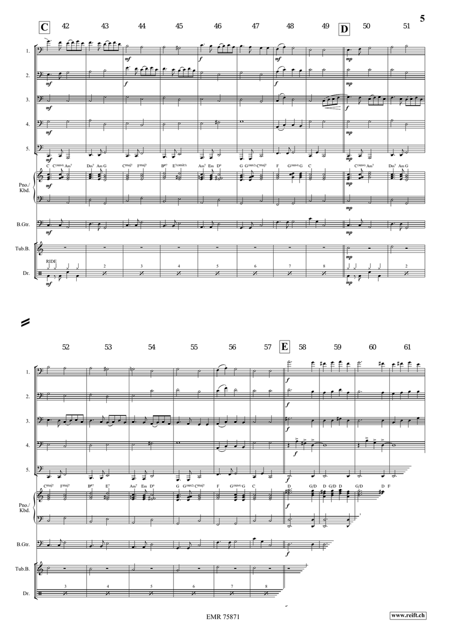 Ding Dong Merrily On High Tuba scores gallery preview page 5