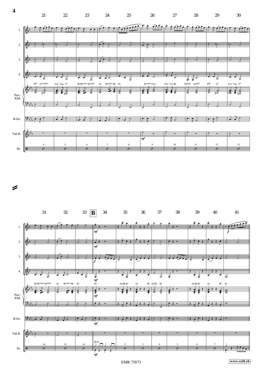 Ding Dong Merrily On High Clarinet Quartet scores gallery preview page 4