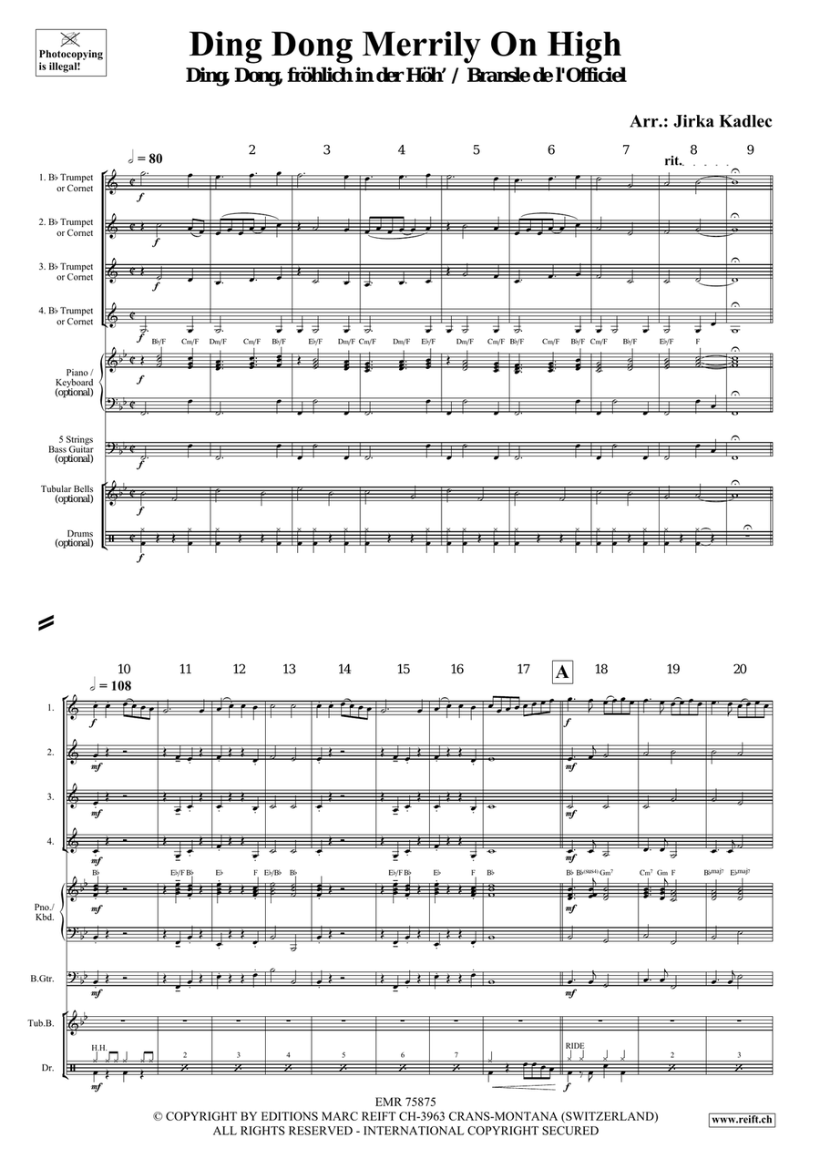 Ding Dong Merrily On High Cornet scores gallery preview page 3