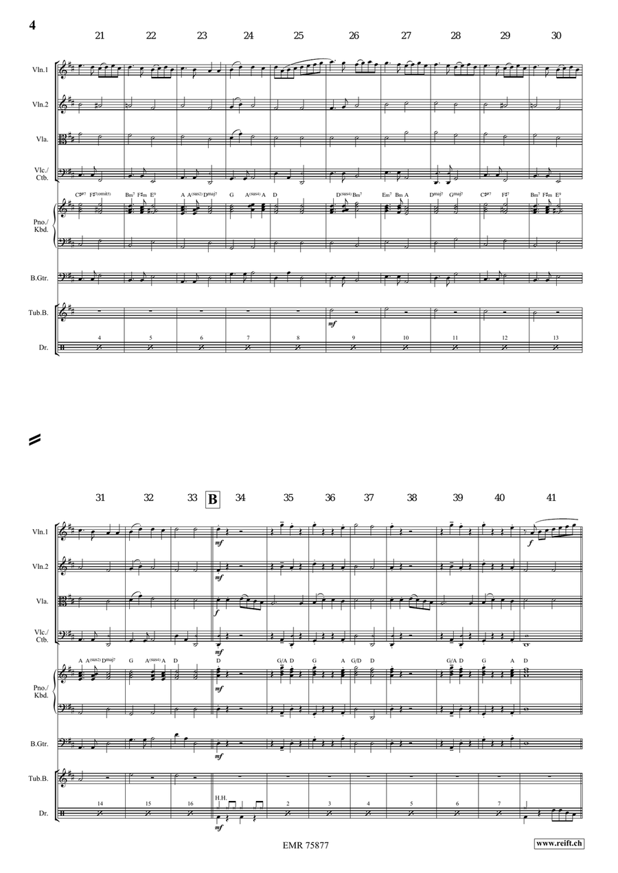 Ding Dong Merrily On High String Quartet scores gallery preview page 4