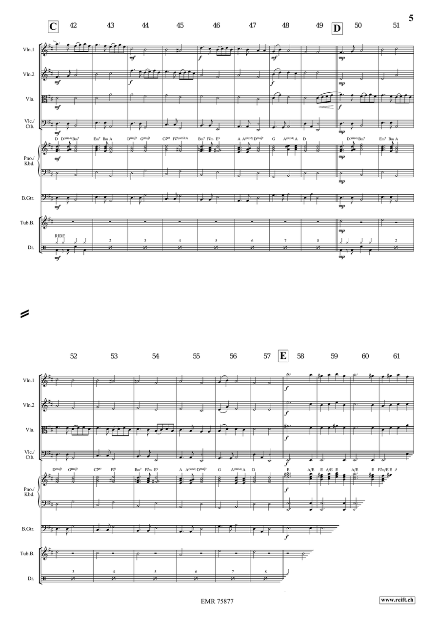 Ding Dong Merrily On High String Quartet scores gallery preview page 5