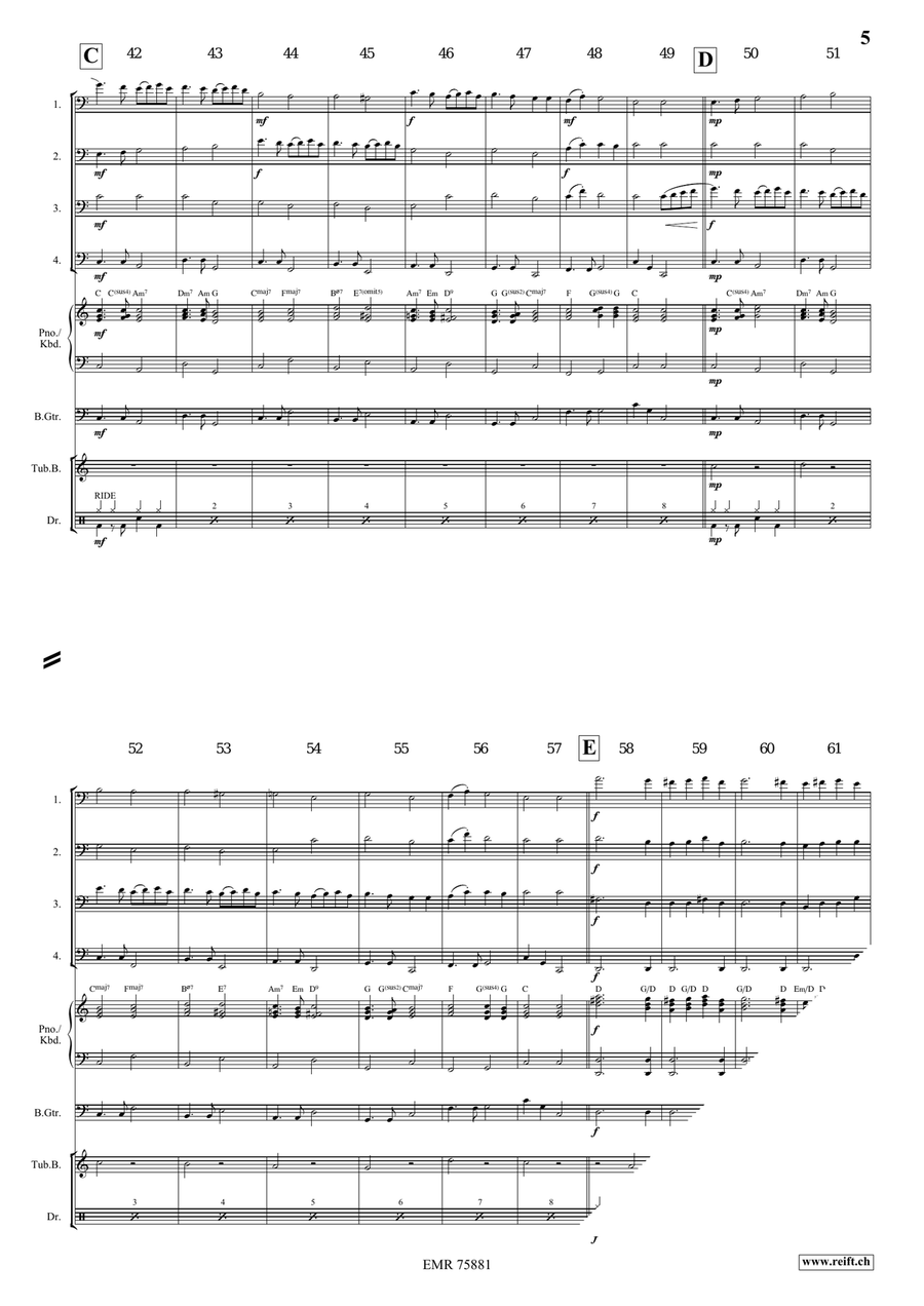 Ding Dong Merrily On High Bassoon Quartet scores gallery preview page 5