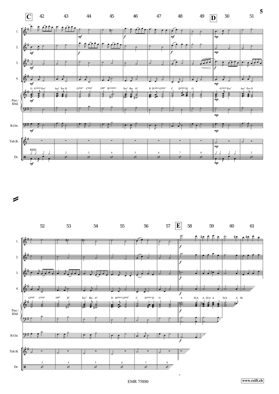 Ding Dong Merrily On High Flute Quartet scores gallery preview page 5