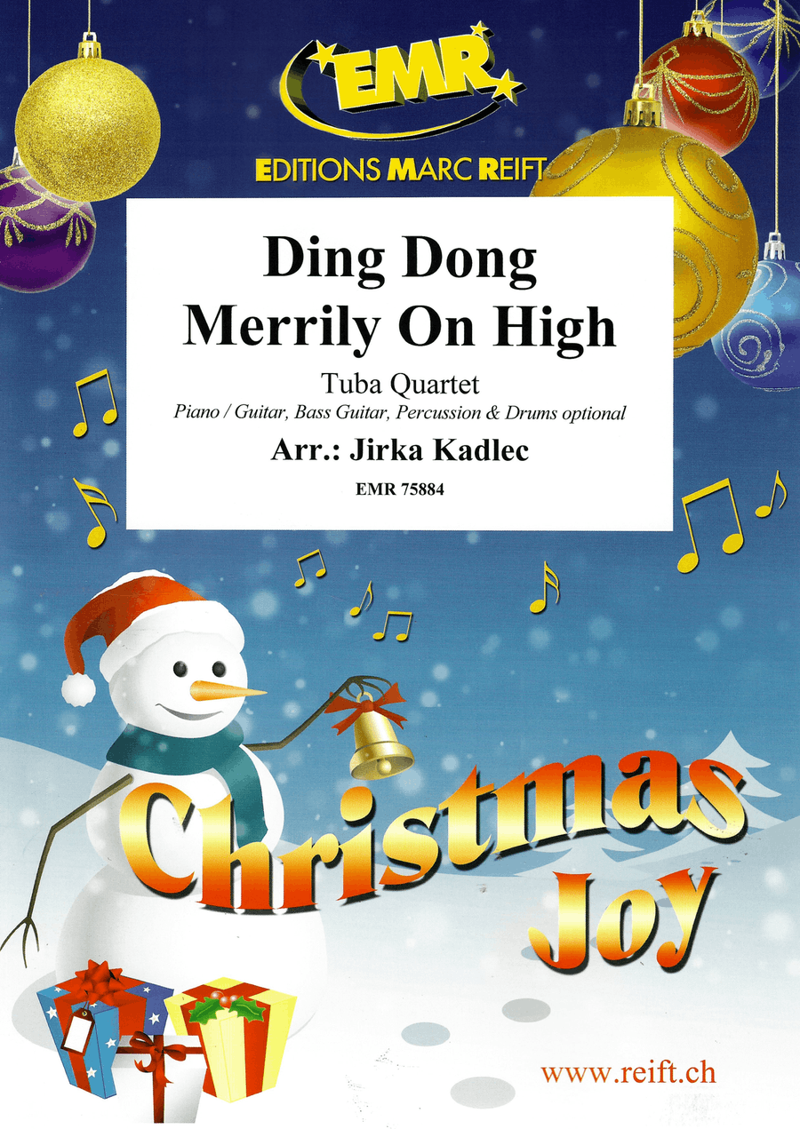 Ding Dong Merrily On High Tuba Quartet scores gallery preview page 1