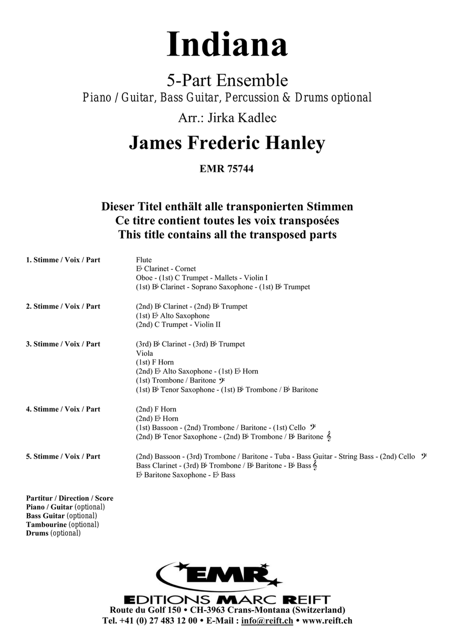 Indiana Indiana Score scores gallery preview page 2