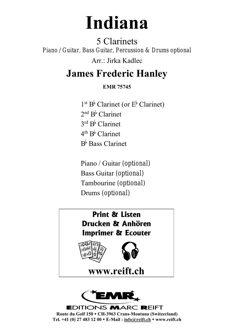 Indiana Indiana Clarinet Quintet scores gallery preview page 2