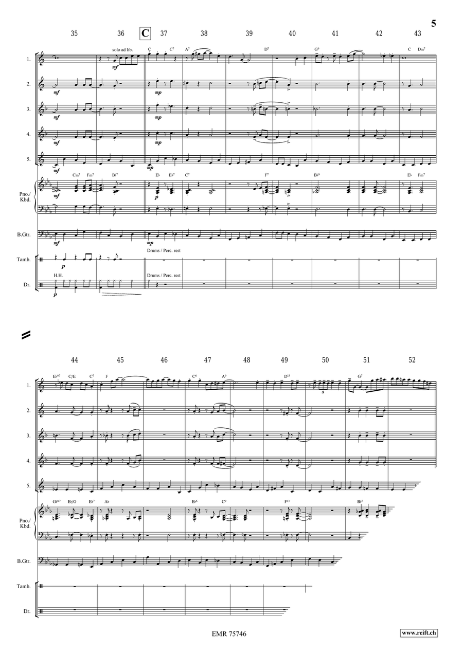 Indiana Indiana Saxophone Quintet scores gallery preview page 5