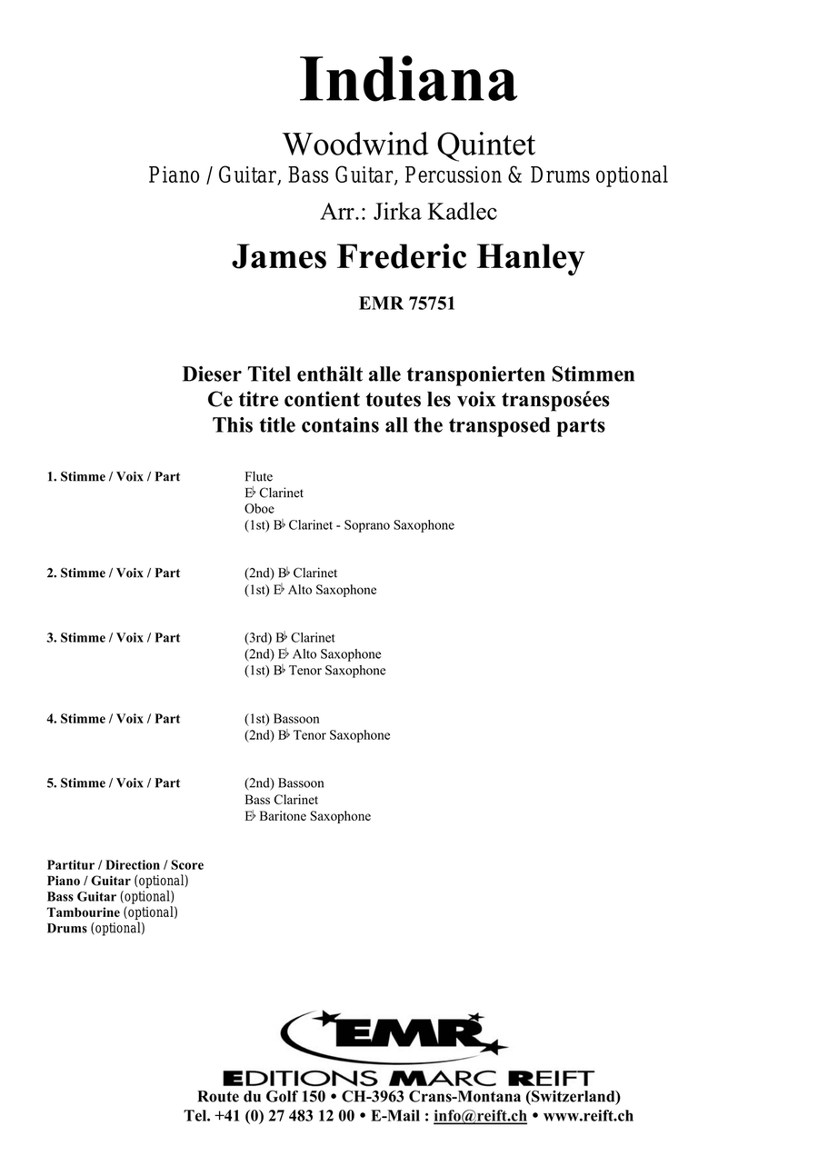 Indiana Indiana Woodwind Quintet scores gallery preview page 2