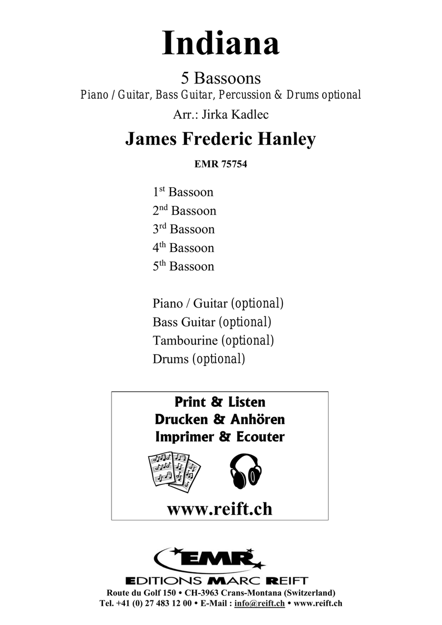 Indiana by Jirka Kadlec Bassoon - Sheet Music page 2