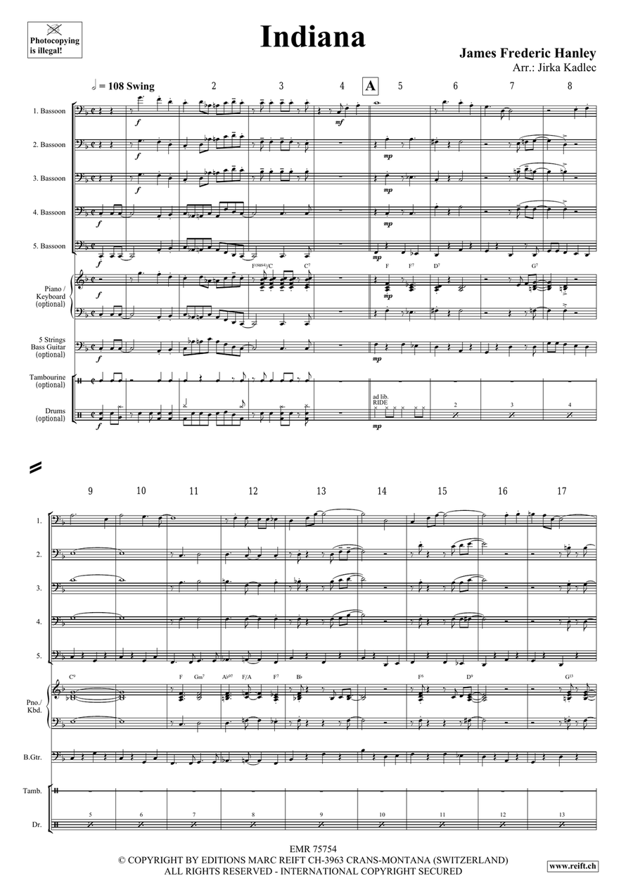 Indiana by Jirka Kadlec Bassoon - Sheet Music page 3