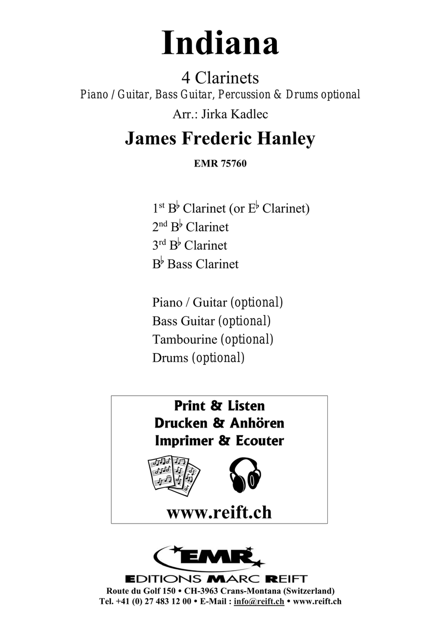 Indiana Indiana Clarinet Quartet scores gallery preview page 2