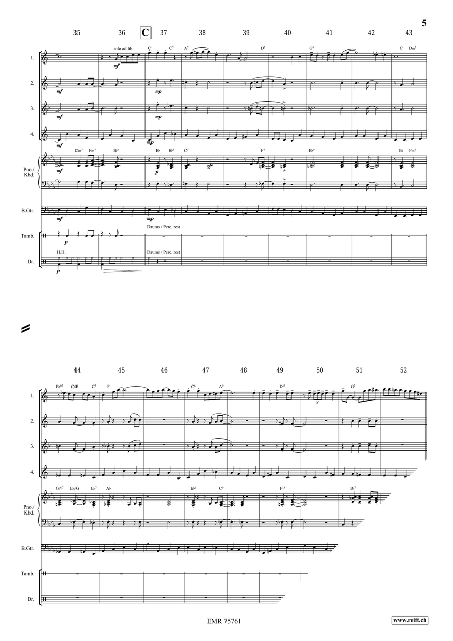 Indiana Indiana Saxophone Quartet scores gallery preview page 5