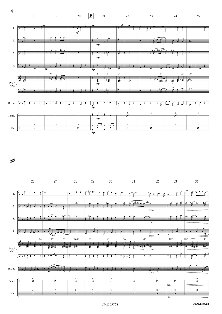 Indiana by Jirka Kadlec Bassoon Quartet - Sheet Music page 4