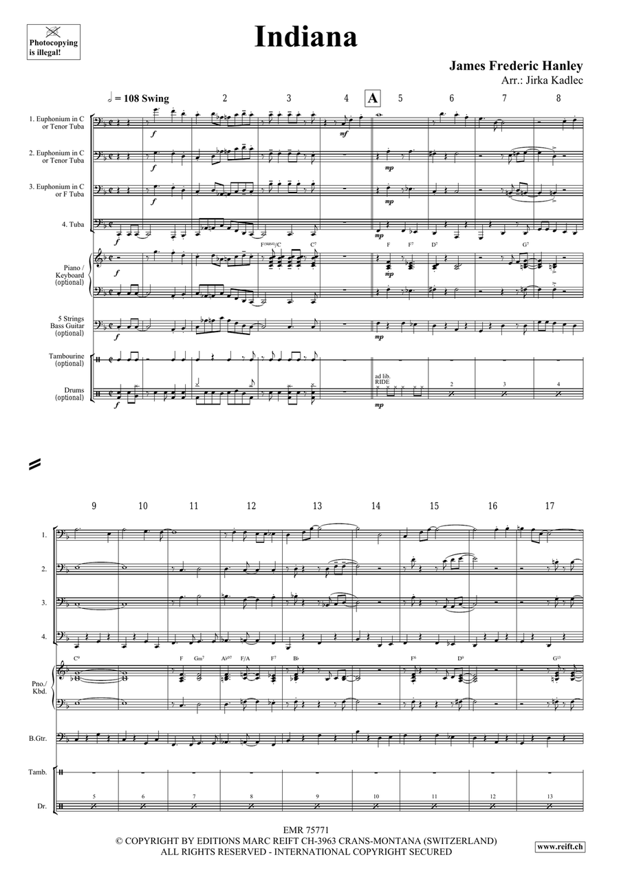 Indiana Indiana Tuba Quartet scores gallery preview page 3