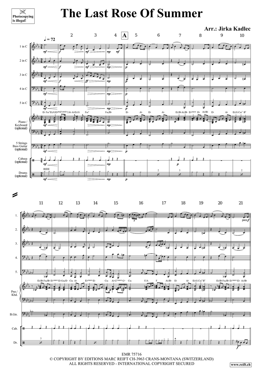 The Last Rose Of Summer The Last Rose Of Summer Score scores gallery preview page 3