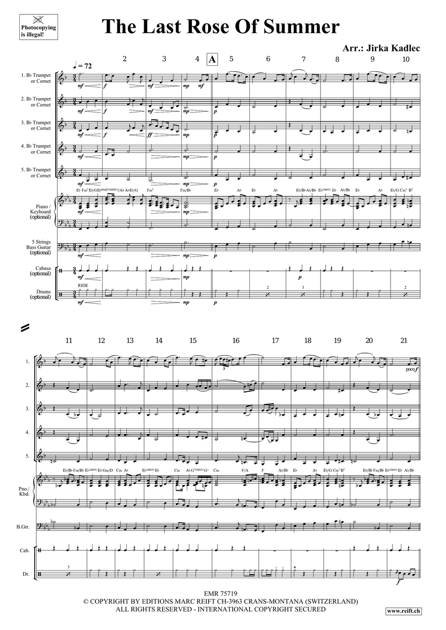The Last Rose Of Summer The Last Rose Of Summer Cornet scores gallery preview page 3