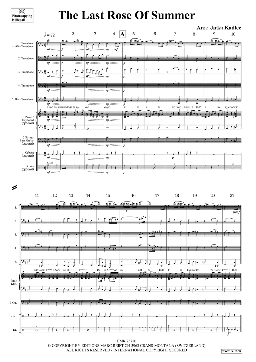 The Last Rose Of Summer The Last Rose Of Summer Trombone scores gallery preview page 3