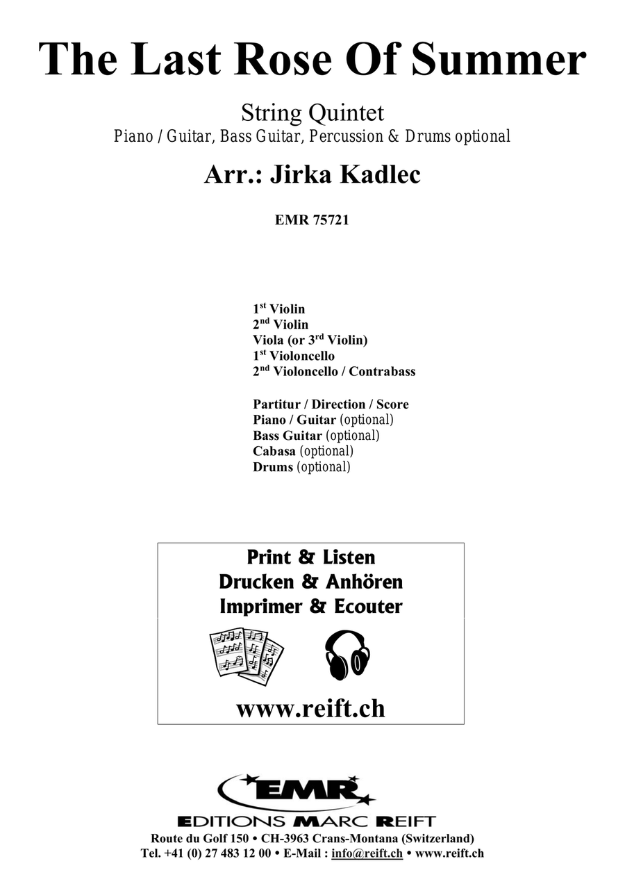 The Last Rose Of Summer The Last Rose Of Summer String Quintet scores gallery preview page 2